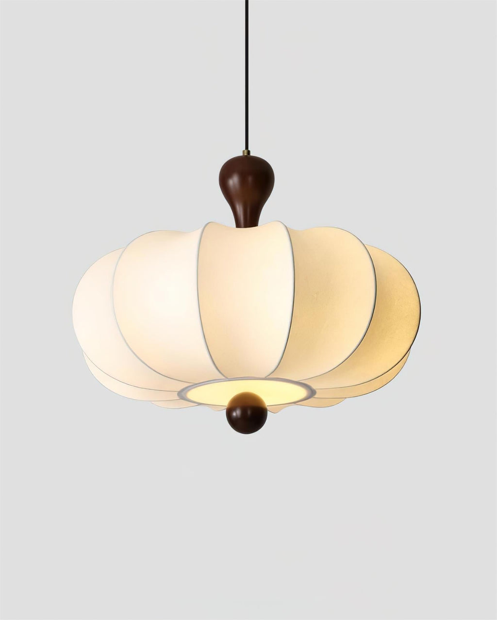 Lampă suspendată sculpturală Jovian, albă — montare cu conexiune directă la instalația electrică, compatibilă cu soclu E26