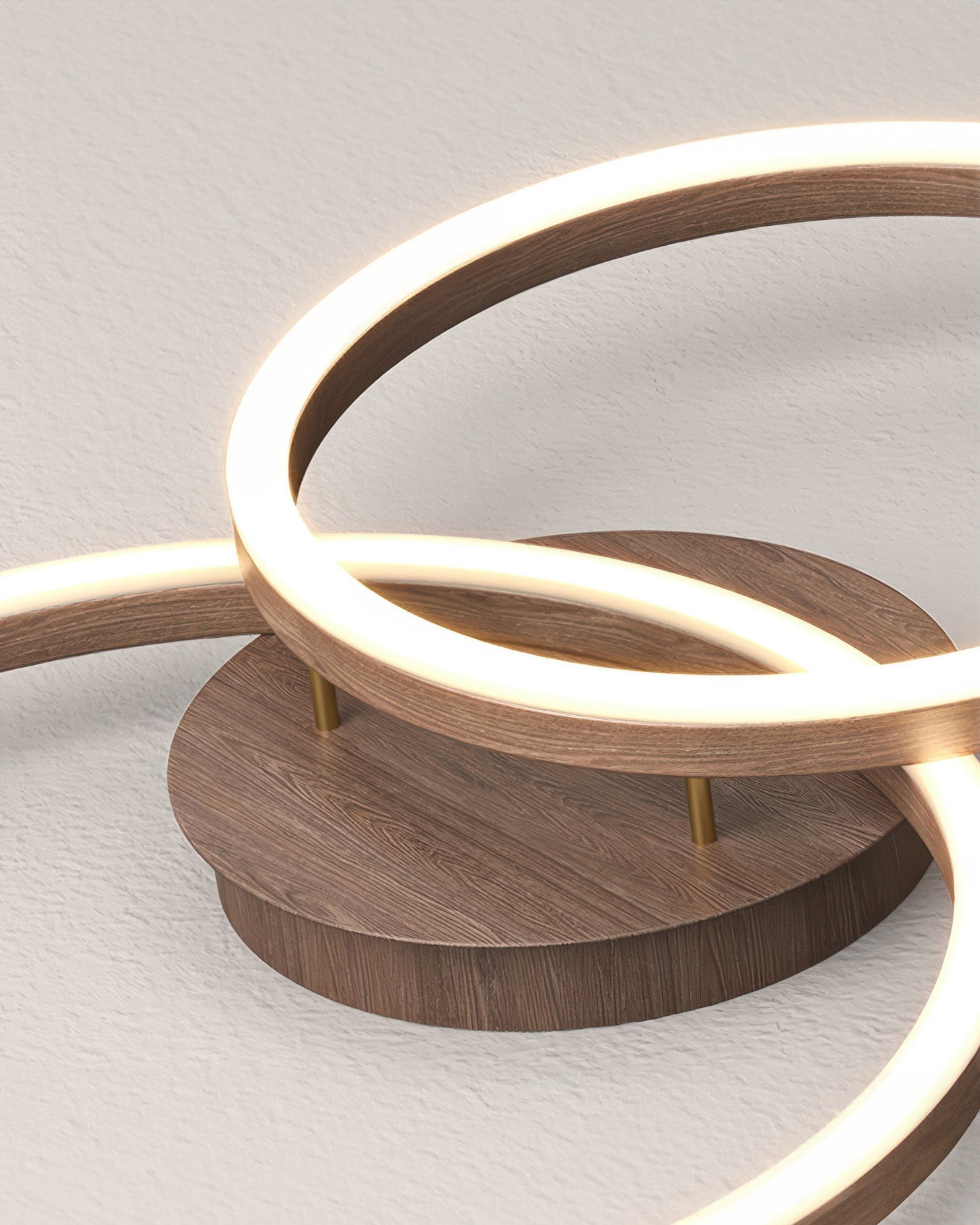 مصباح سقفي أنيق على شكل خاتم