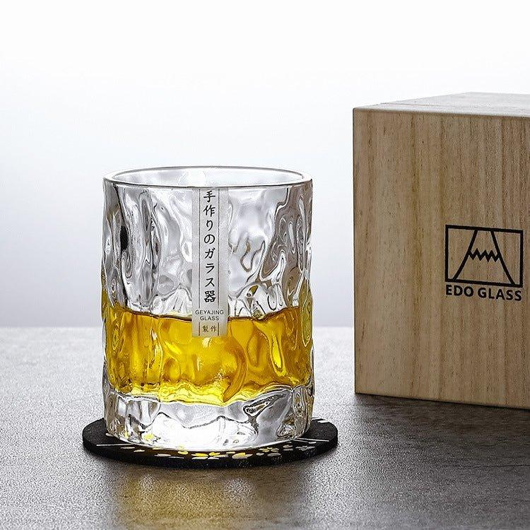 Japanska Edo Kiriko Glacier Whisky-glas