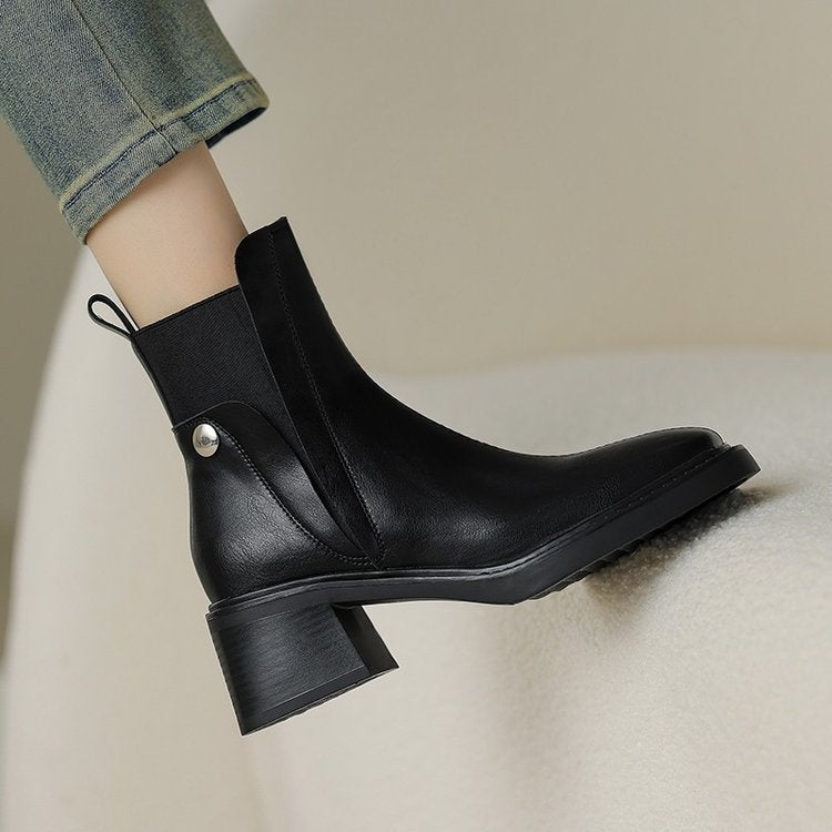 Bottes cheville en cuir italien Grazia