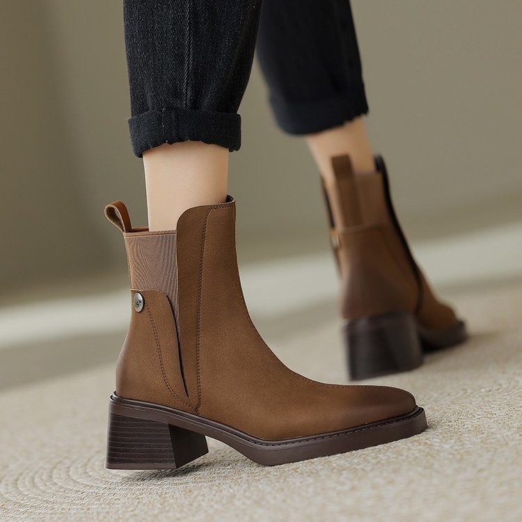 Bottes cheville en cuir italien Grazia
