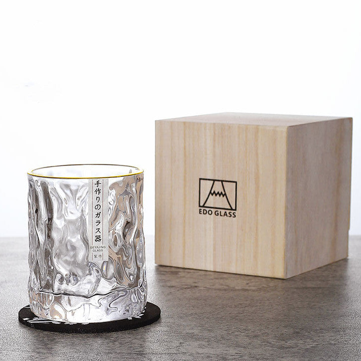 Japanska Edo Kiriko Glacier Whisky-glas