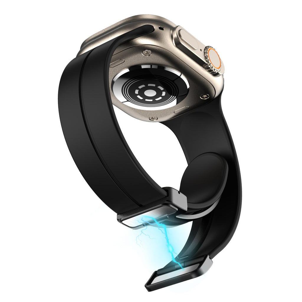 Bracelet pliable magnétique simple en silicone pour Apple Watch