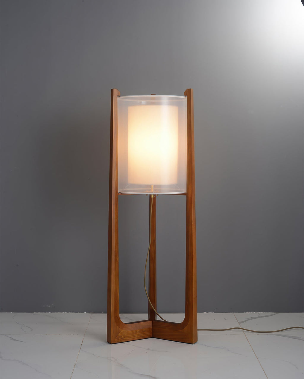 Minimalistička podna lampa Walnut Harmony