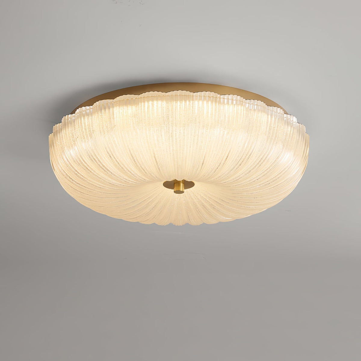 Plafonnier en verre ondulé Halo - ~12W à ~27W, Ø 7.9″–11.8″