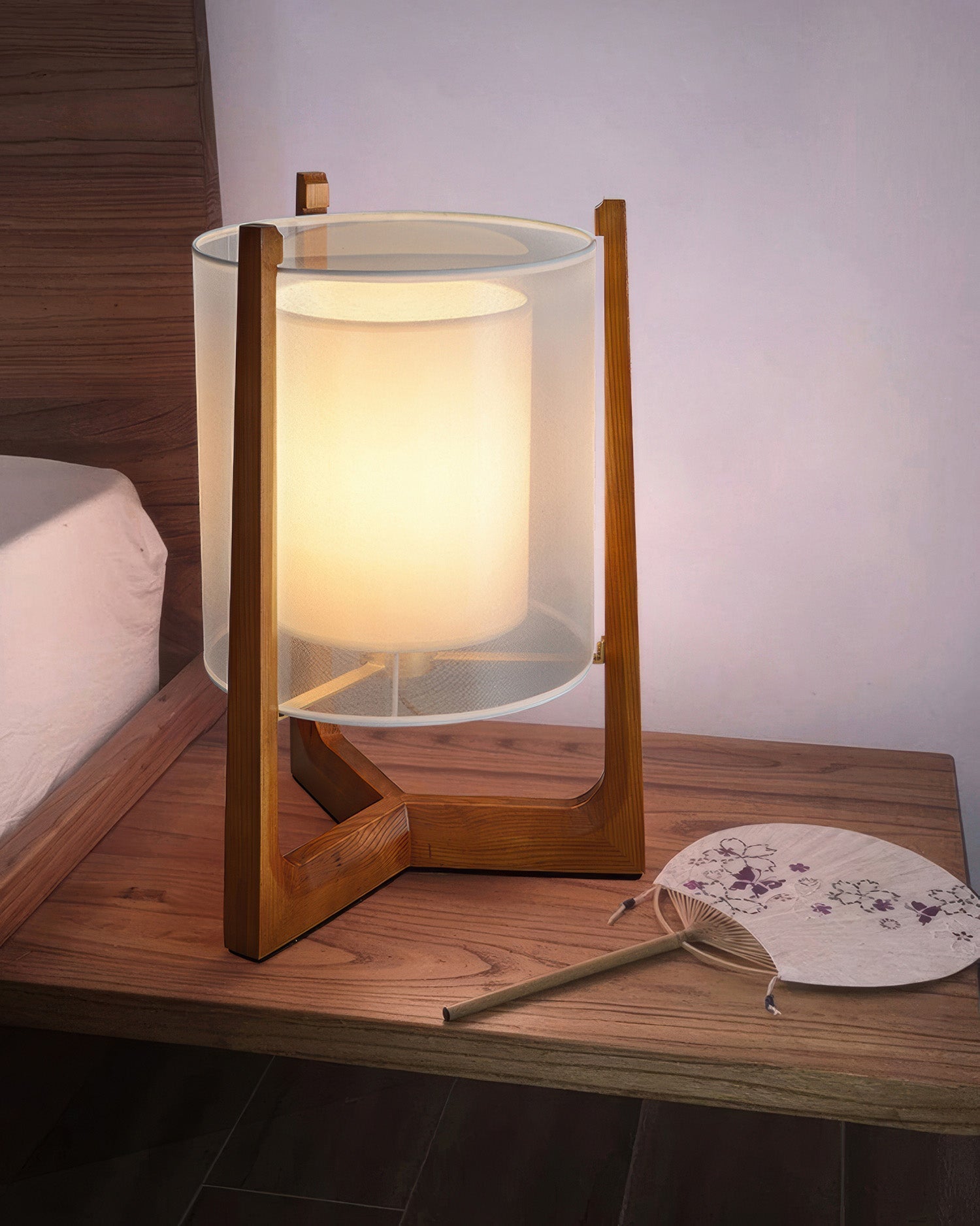 Minimalistička podna lampa Walnut Harmony