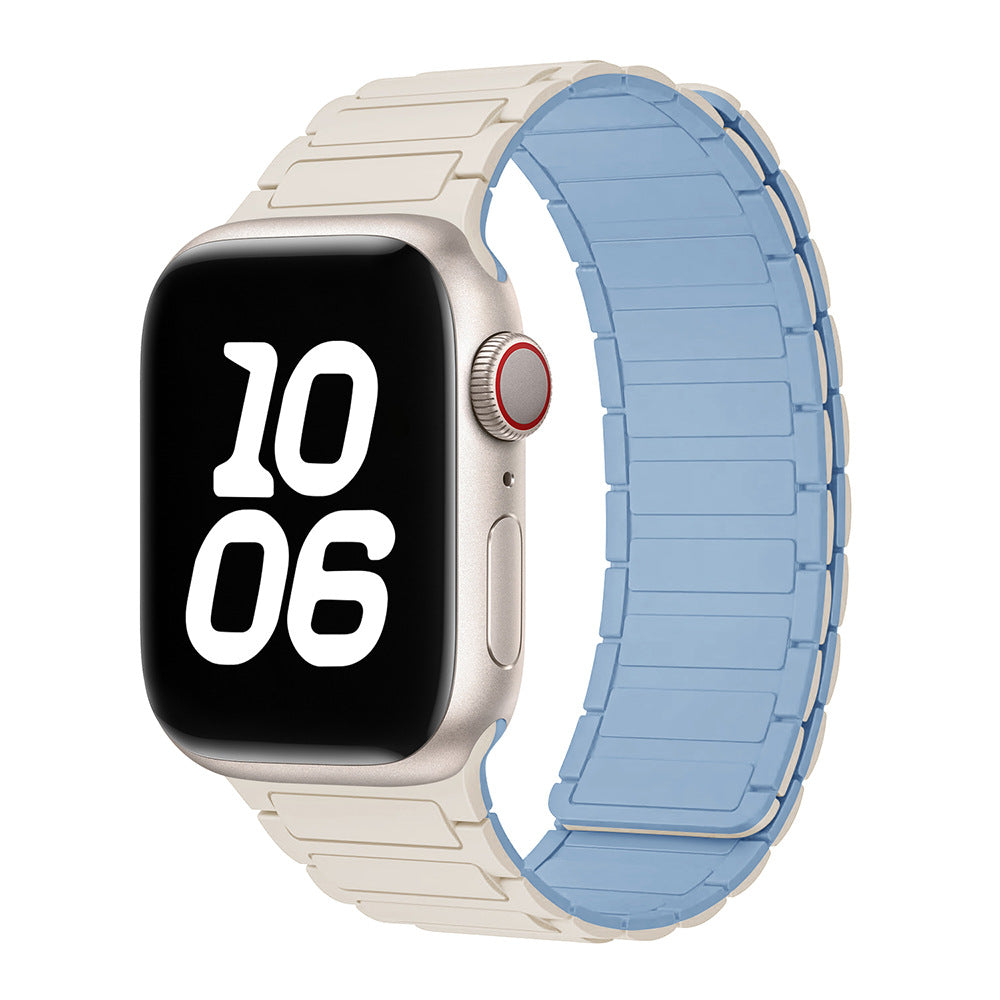 Bracelet boucle magnétique en silicone pour Apple Watch
