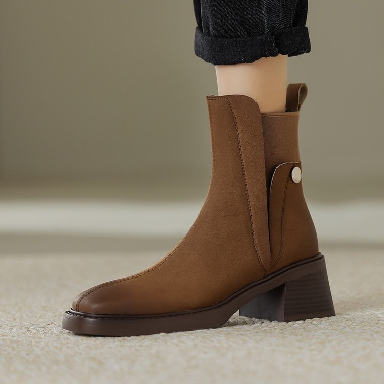 Bottes cheville en cuir italien Grazia