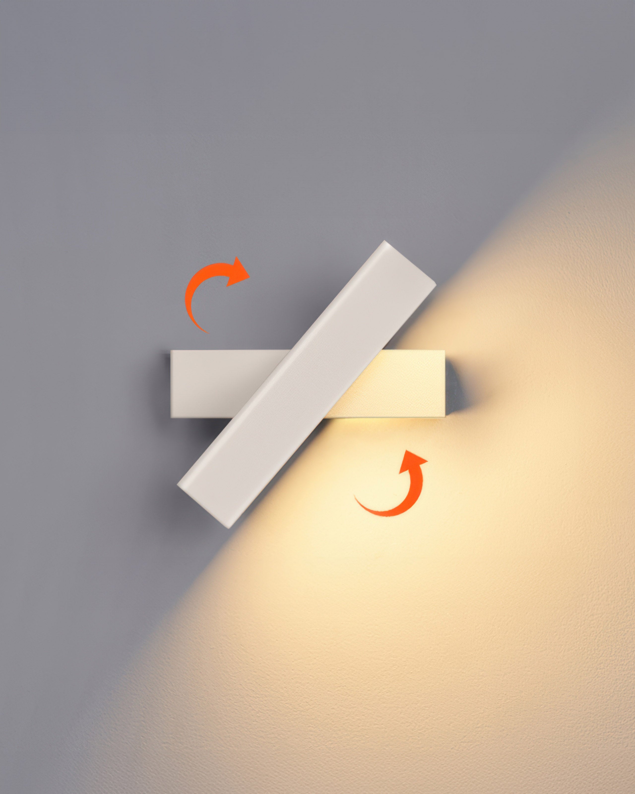 Nordijska zidna lampa s uzorkom drveta, rotirajuća