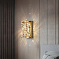 Kristy Modern Rectangular Vanity Metal Crystal LED Wall Lamp - Neutralighting