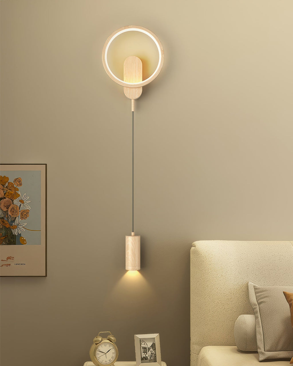 Nordic Wood Grain Elegant Wall Lamp