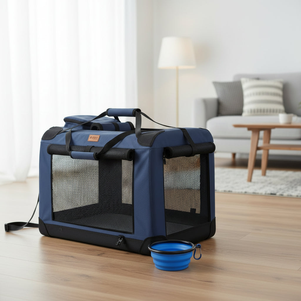 TrailNest Foldable Luxury Pet Carrier For Stress Free Travel With Pets