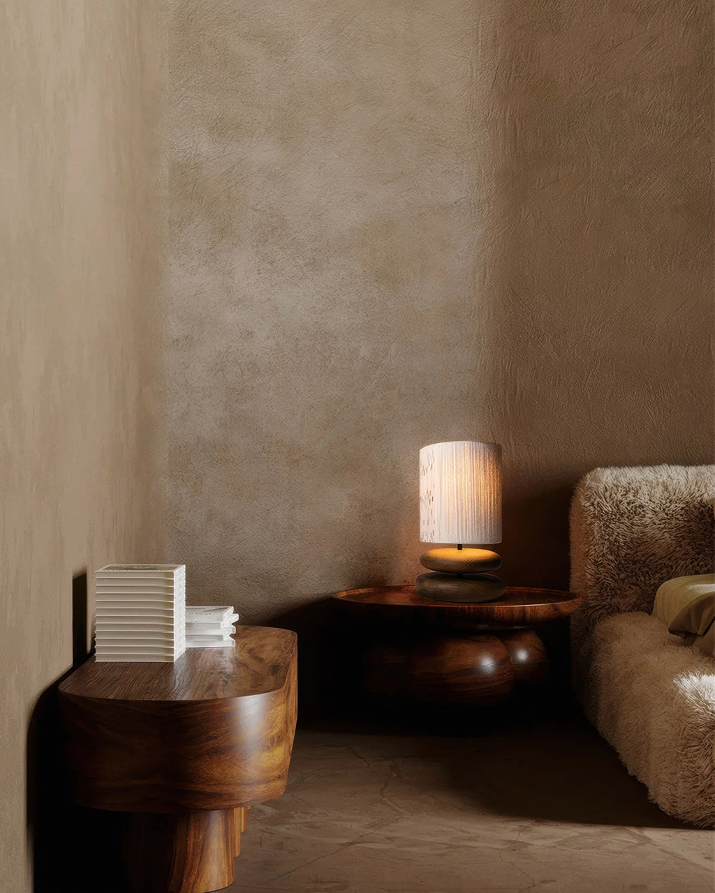 Satori Nyugodt Fa Asztali Lámpa