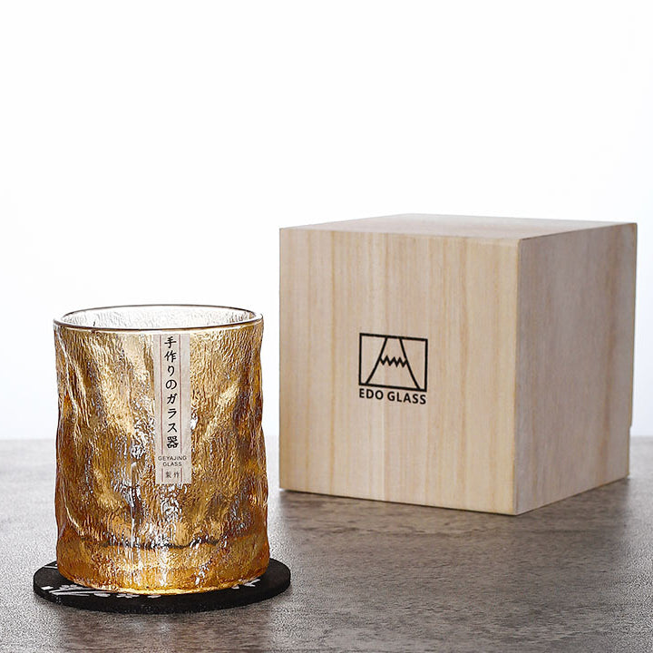 Japanska Edo Kiriko Glacier Whisky-glas