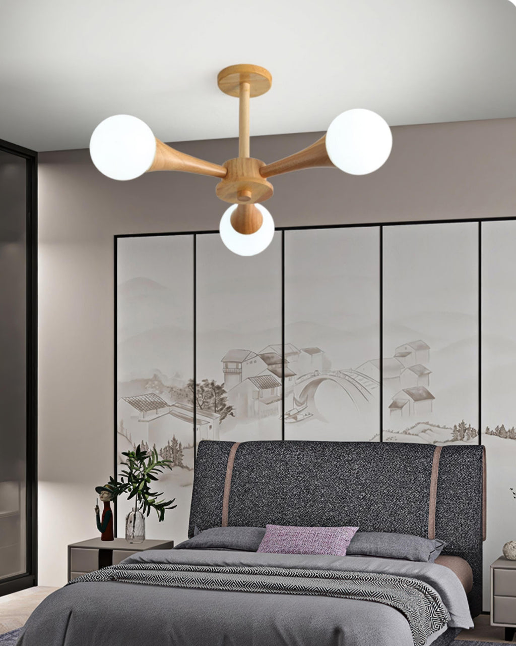 Skandinavska orahova jednostavnost viseća svjetiljka