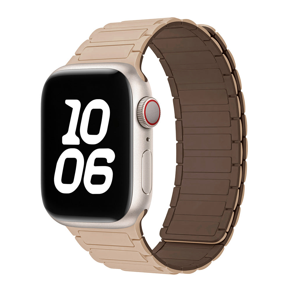 Bracelet boucle magnétique en silicone pour Apple Watch