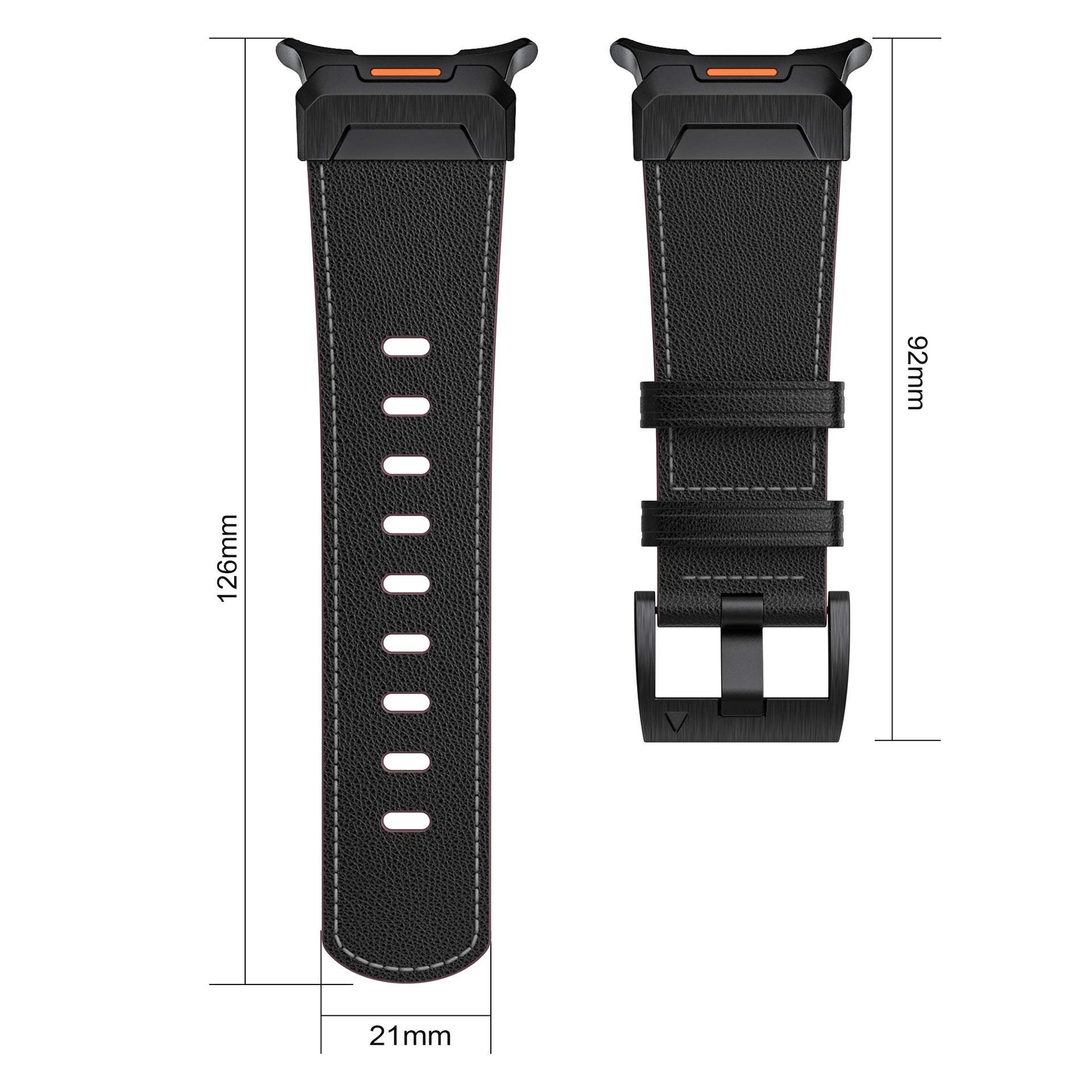 Taktiskt läderarmband för Samsung Watch 7 Ultra