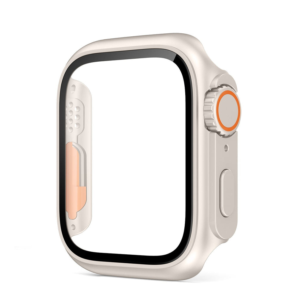 Coque ultra-fine et étanche pour Apple Watch avec film en verre trempé