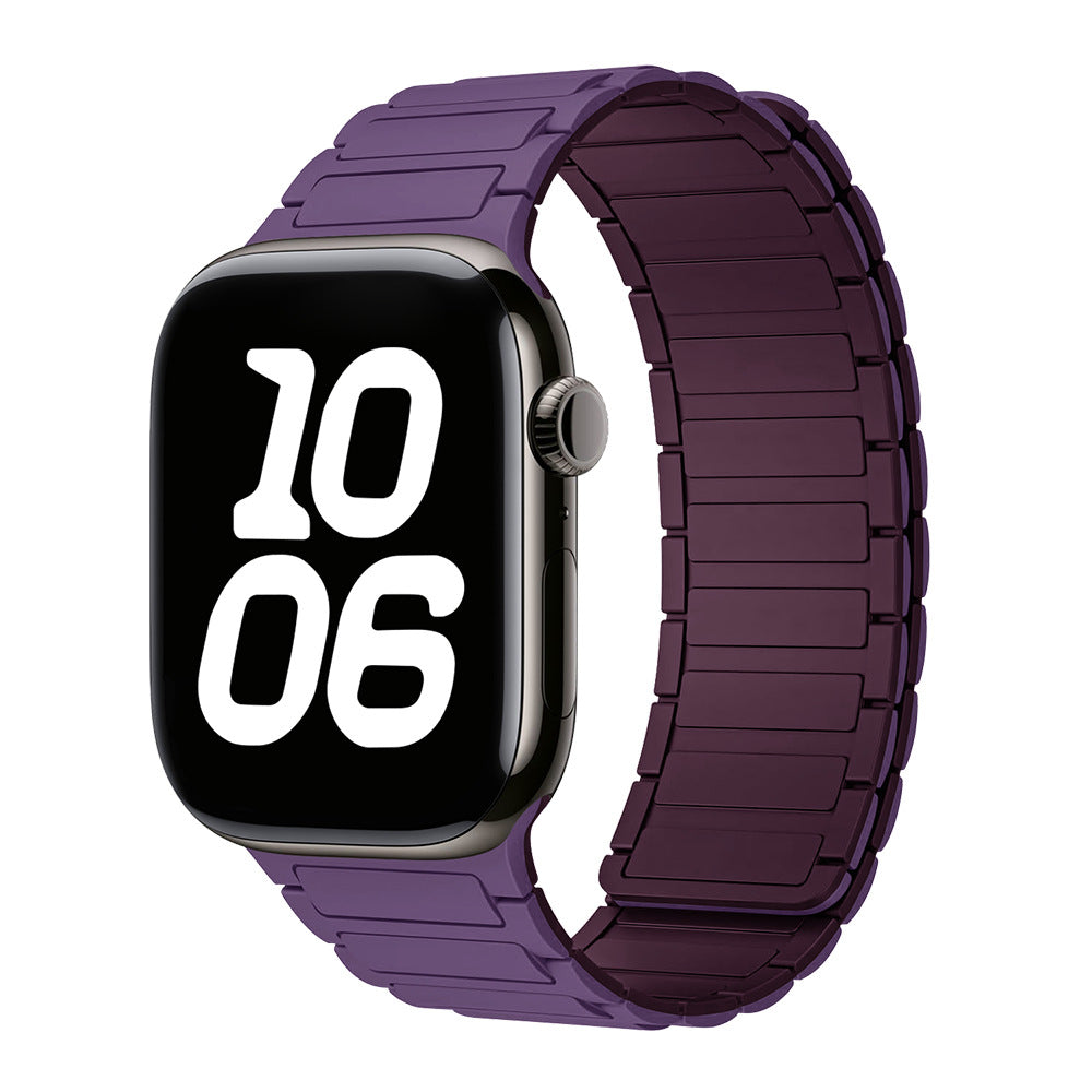 Bracelet boucle magnétique en silicone pour Apple Watch