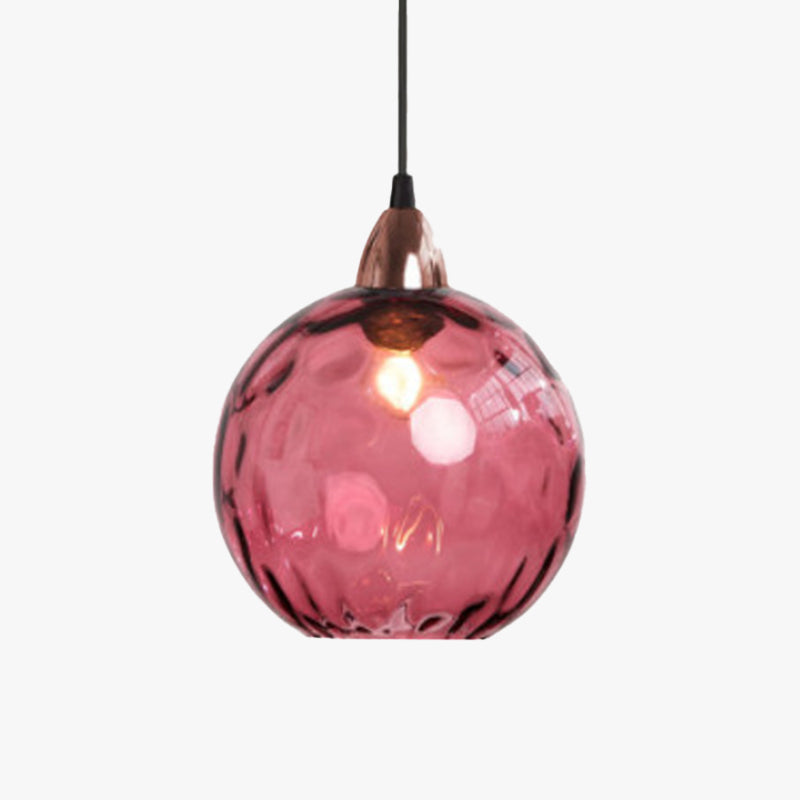 Pendellamper med vandringeffekt i globusformet glas