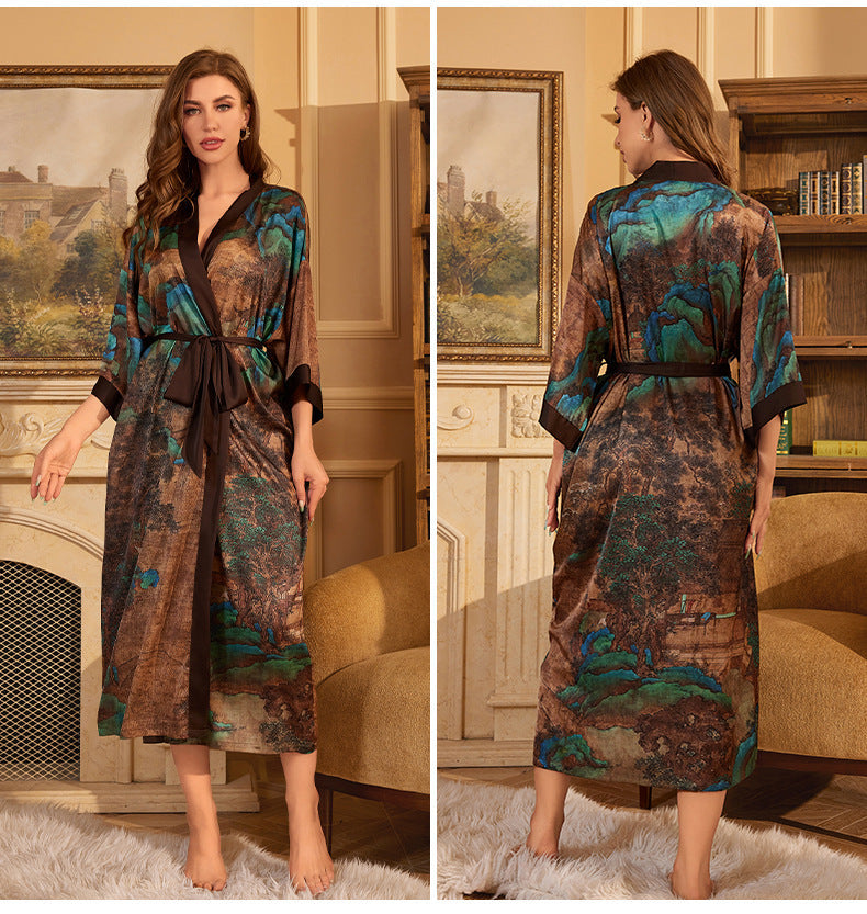 Arielle květinový kimono župan | Orntli
