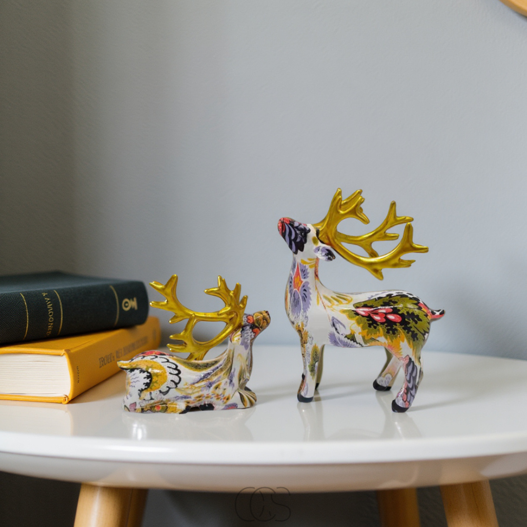 Abstract Deer Sculpture - Decorative Table Sculpture in Resin | Orntli