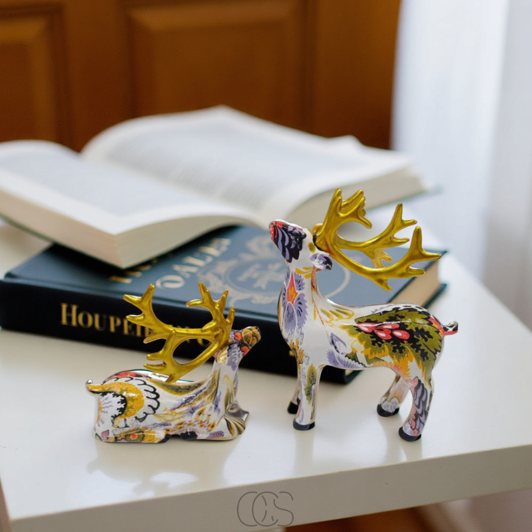 Abstract Deer Sculpture - Decorative Table Sculpture in Resin | Orntli
