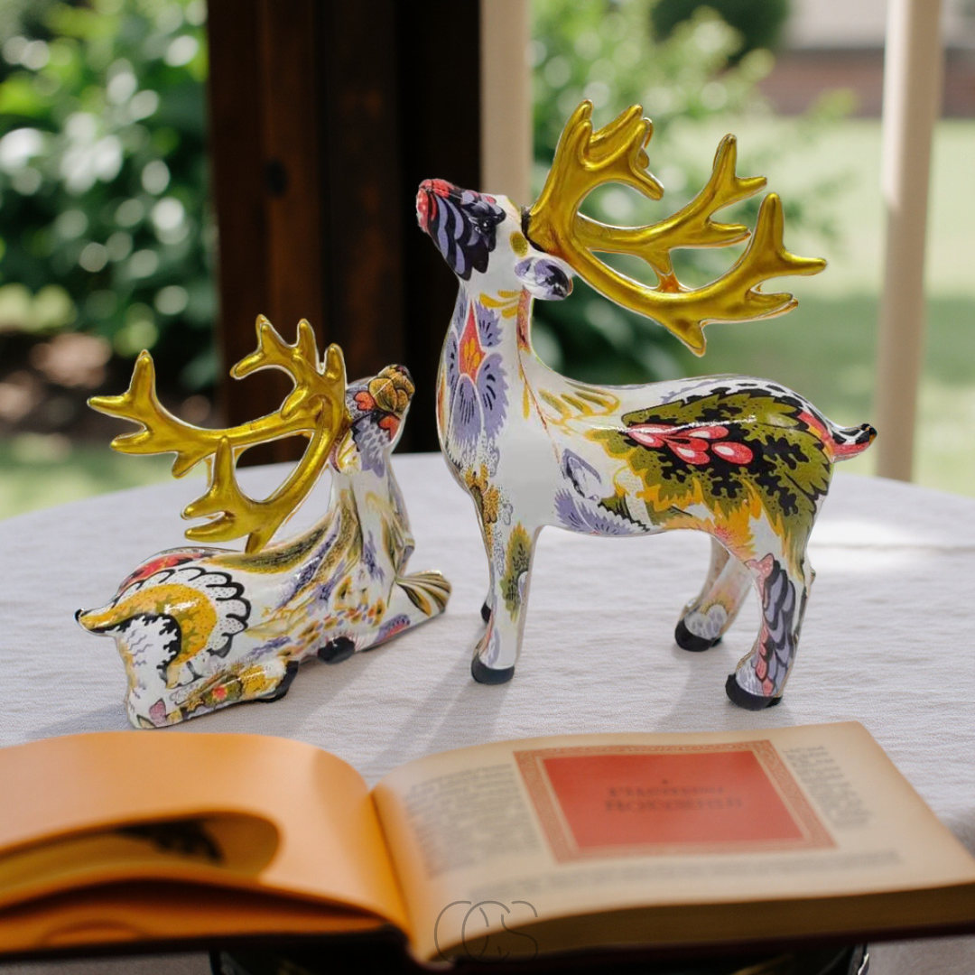 Abstract Deer Sculpture - Decorative Table Sculpture in Resin | Orntli