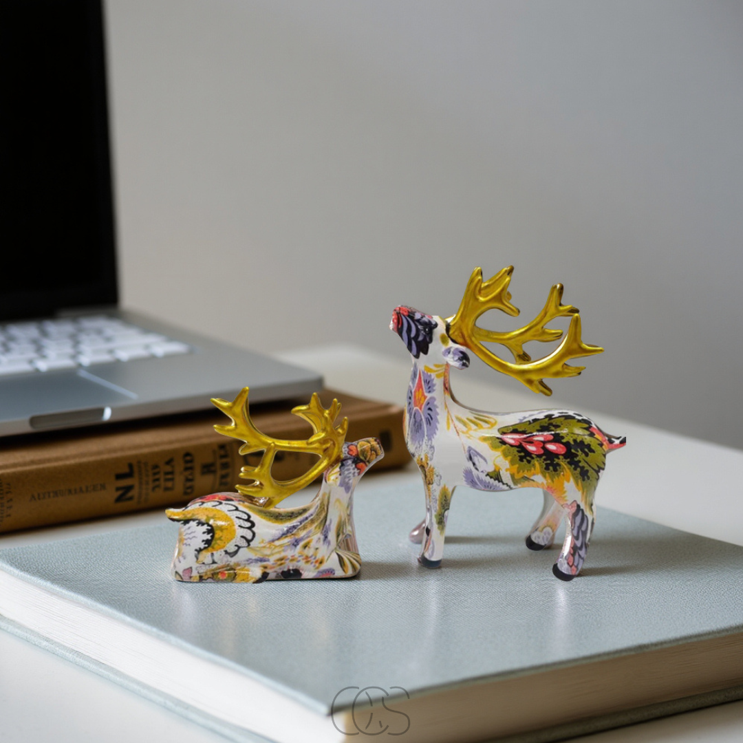 Abstract Deer Sculpture - Decorative Table Sculpture in Resin | Orntli