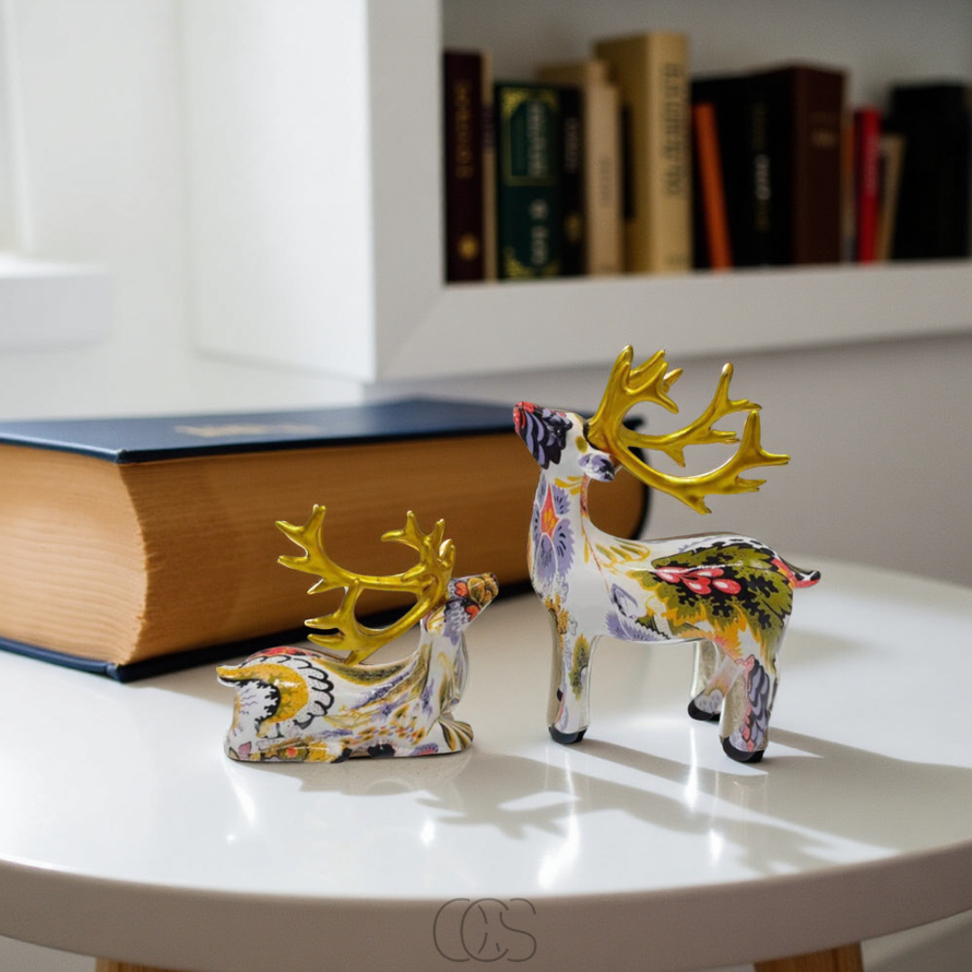 Abstract Deer Sculpture - Decorative Table Sculpture in Resin | Orntli