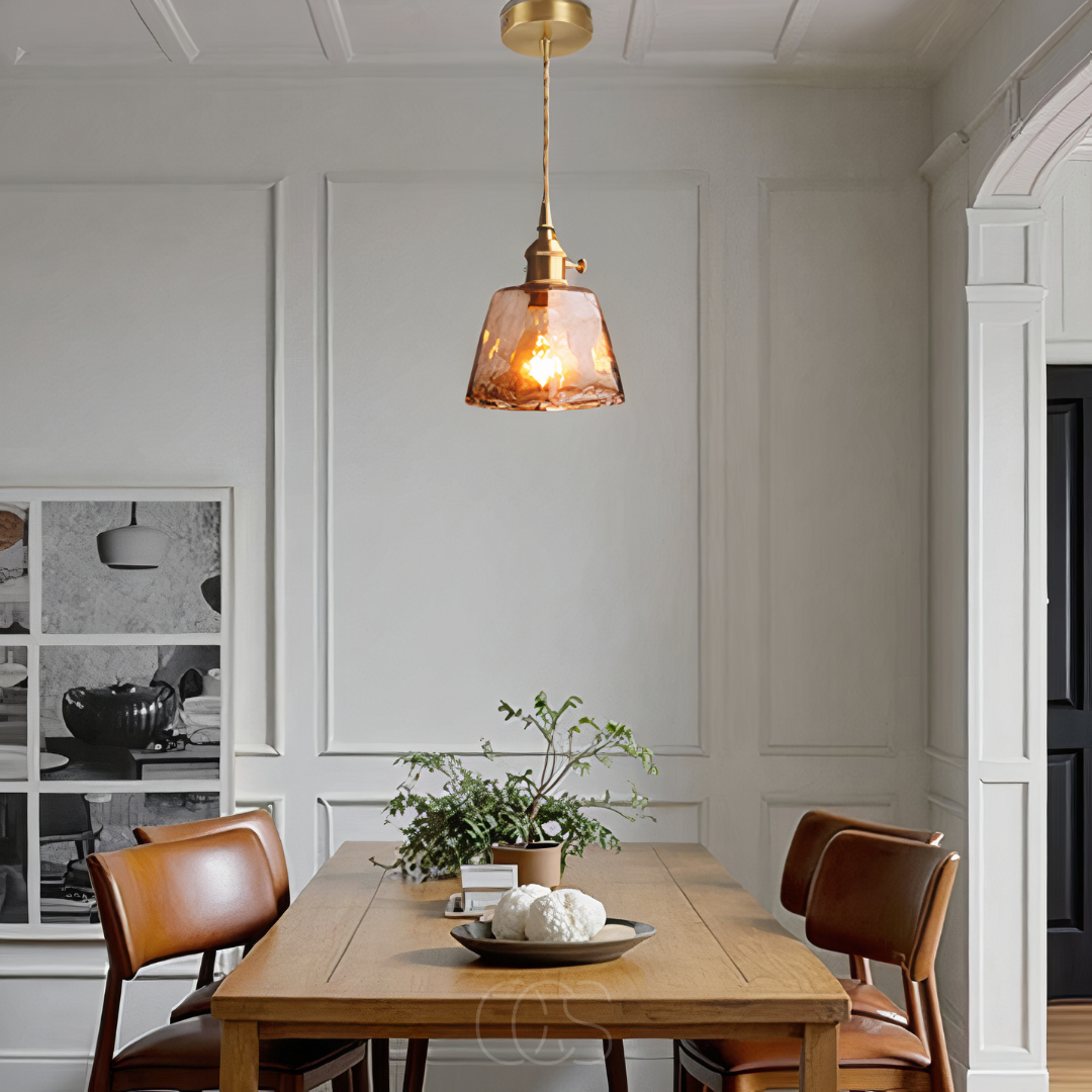 Amber Glass Pendant Lamp – Warm Light & Stylish Design | Orntli