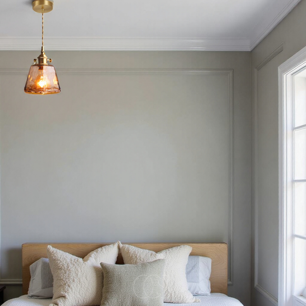 Lámpara colgante de vidrio ámbar – Luz cálida y diseño elegante | Orntli