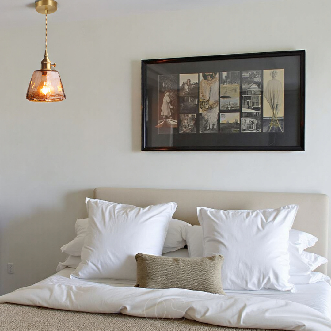 Amber Glass Pendant Lamp – Warm Light & Stylish Design | Orntli