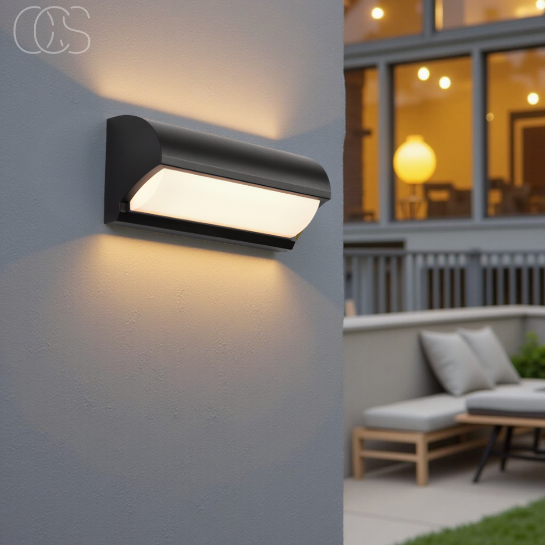 Black LED Outdoor Wall Light | Orntli