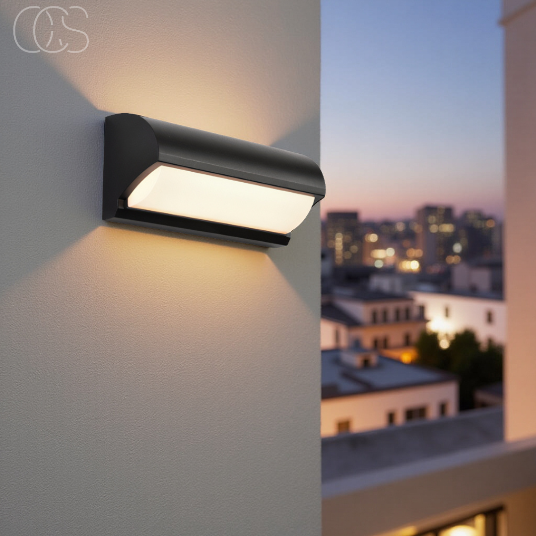 Black LED Outdoor Wall Light | Orntli