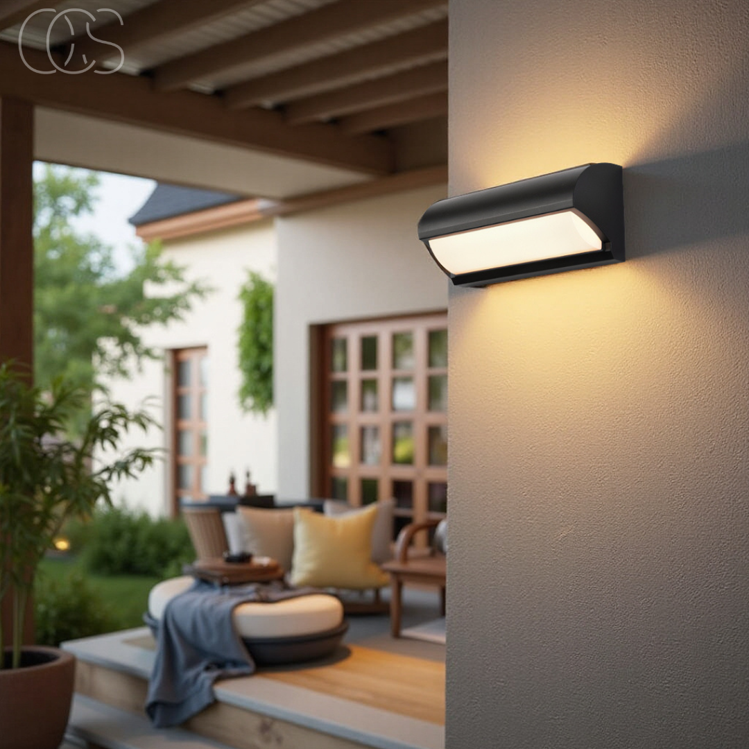 Black LED Outdoor Wall Light | Orntli