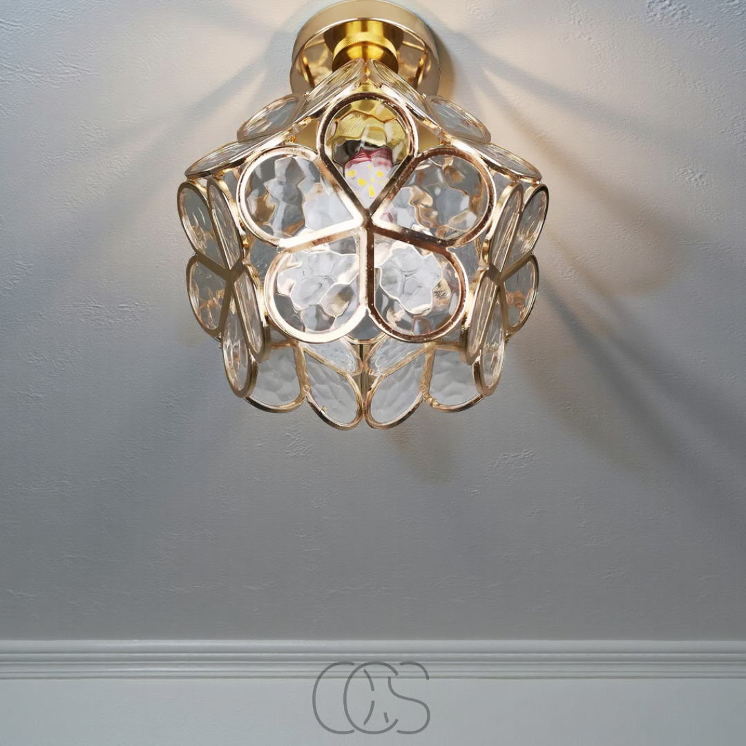 Design flower ceiling lamp - Iron & Glass | Orntli