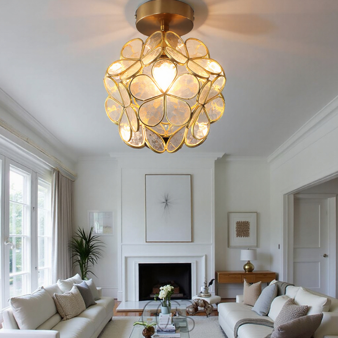 Design flower ceiling lamp - Iron & Glass | Orntli
