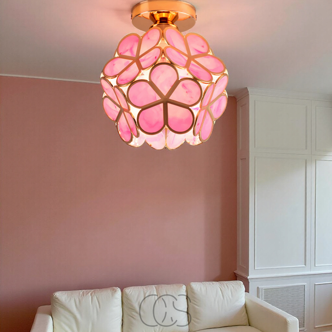 Design flower ceiling lamp - Iron & Glass | Orntli