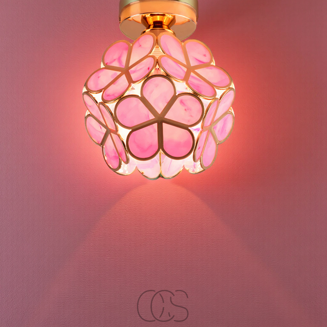 Design flower ceiling lamp - Iron & Glass | Orntli