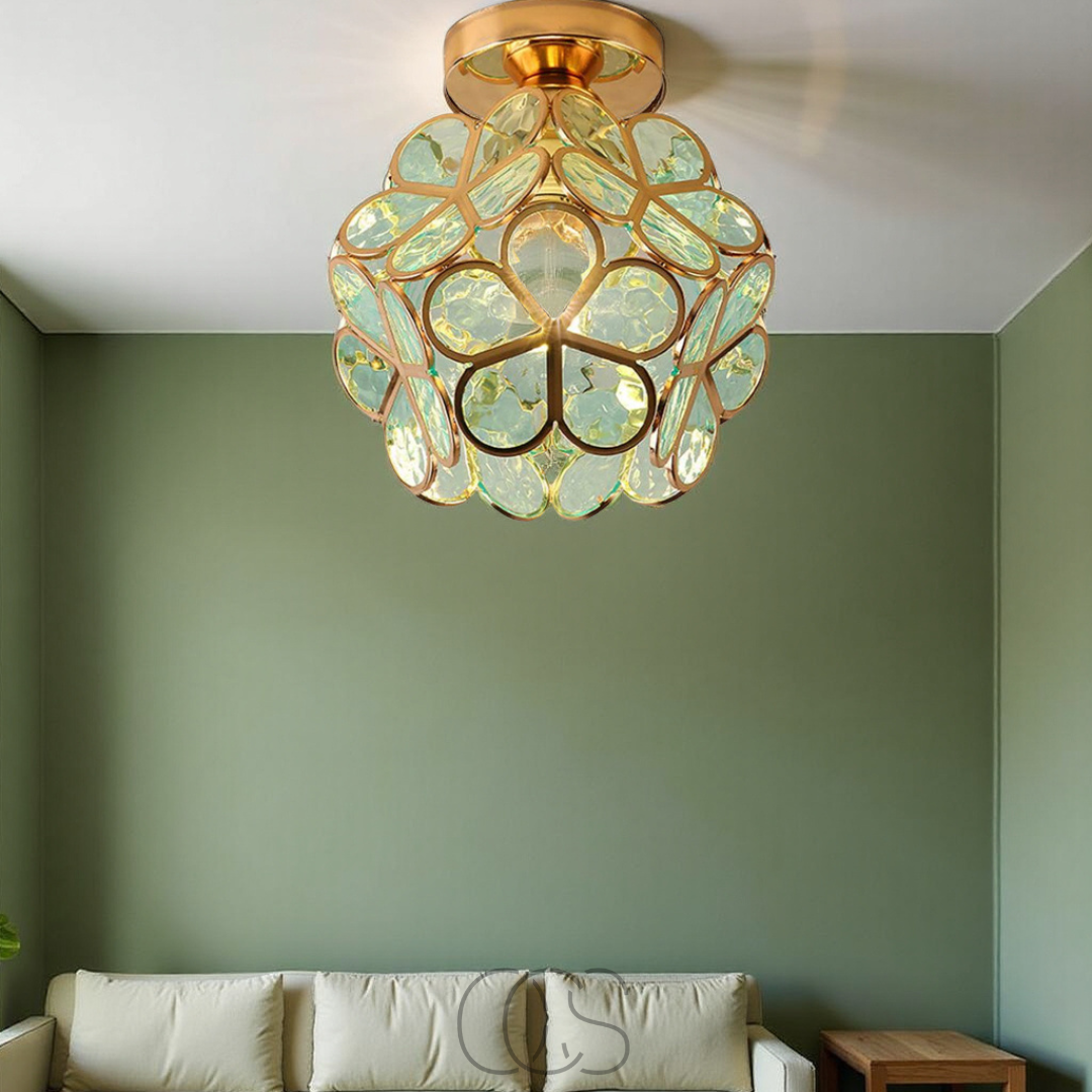Design flower ceiling lamp - Iron & Glass | Orntli