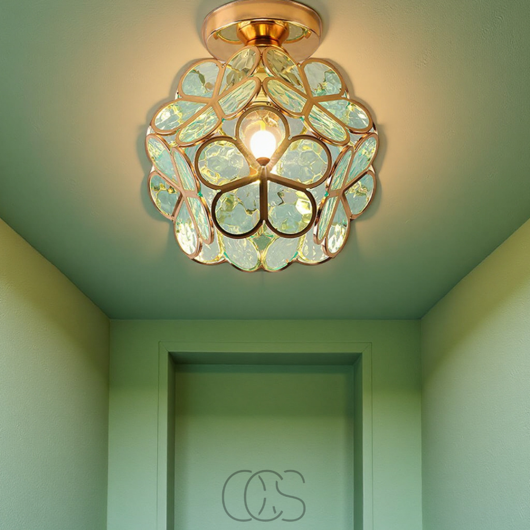 Design flower ceiling lamp - Iron & Glass | Orntli