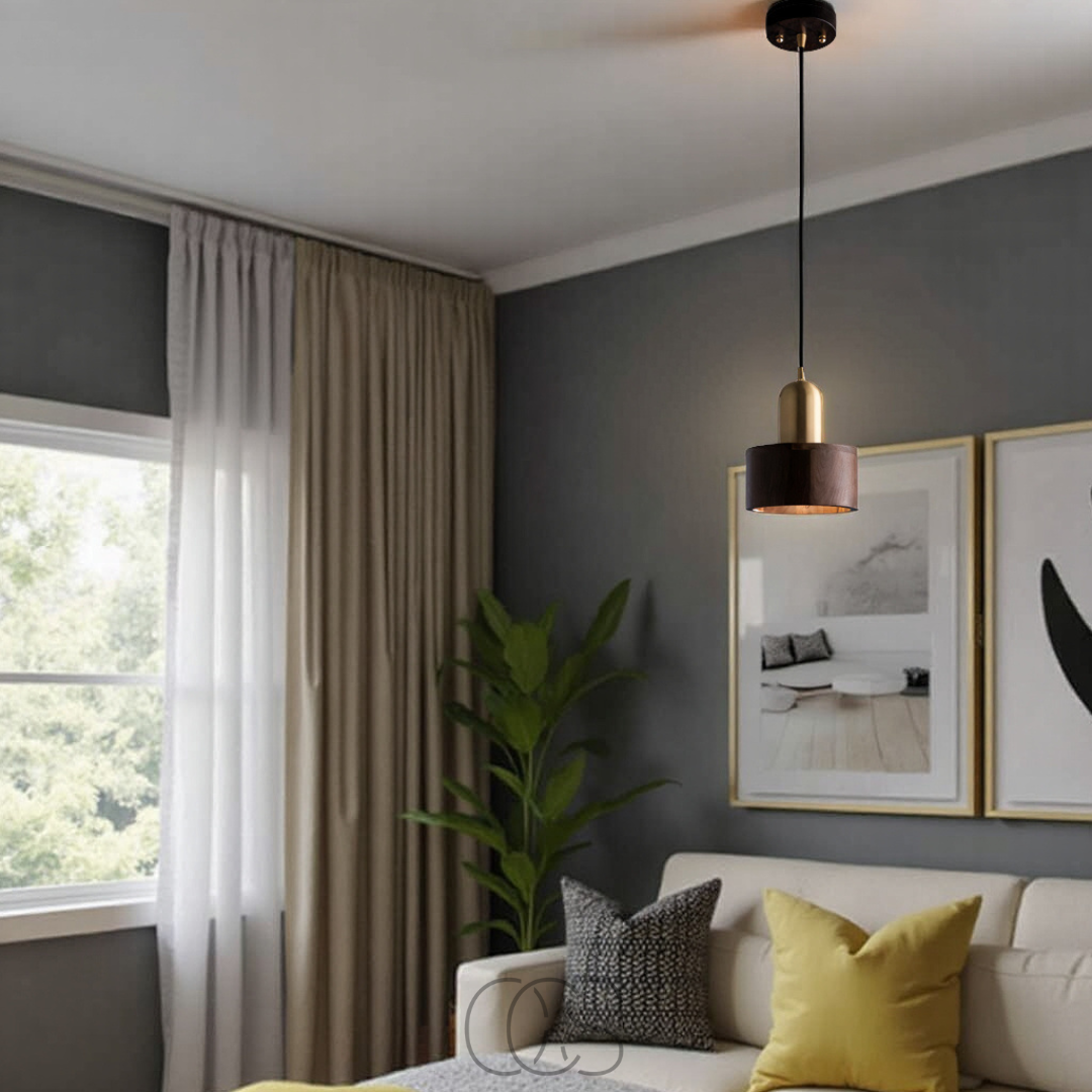 Design pendant lamp with gold accent | Orntli
