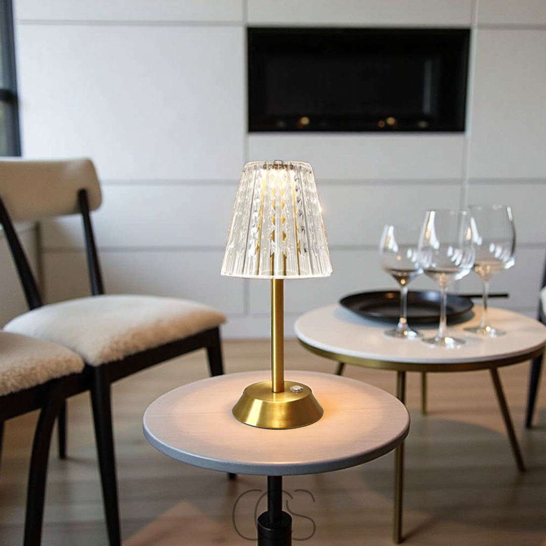 Lámpara de ambiente de cristal LED - luz lujosa, donde quieras | Orntli