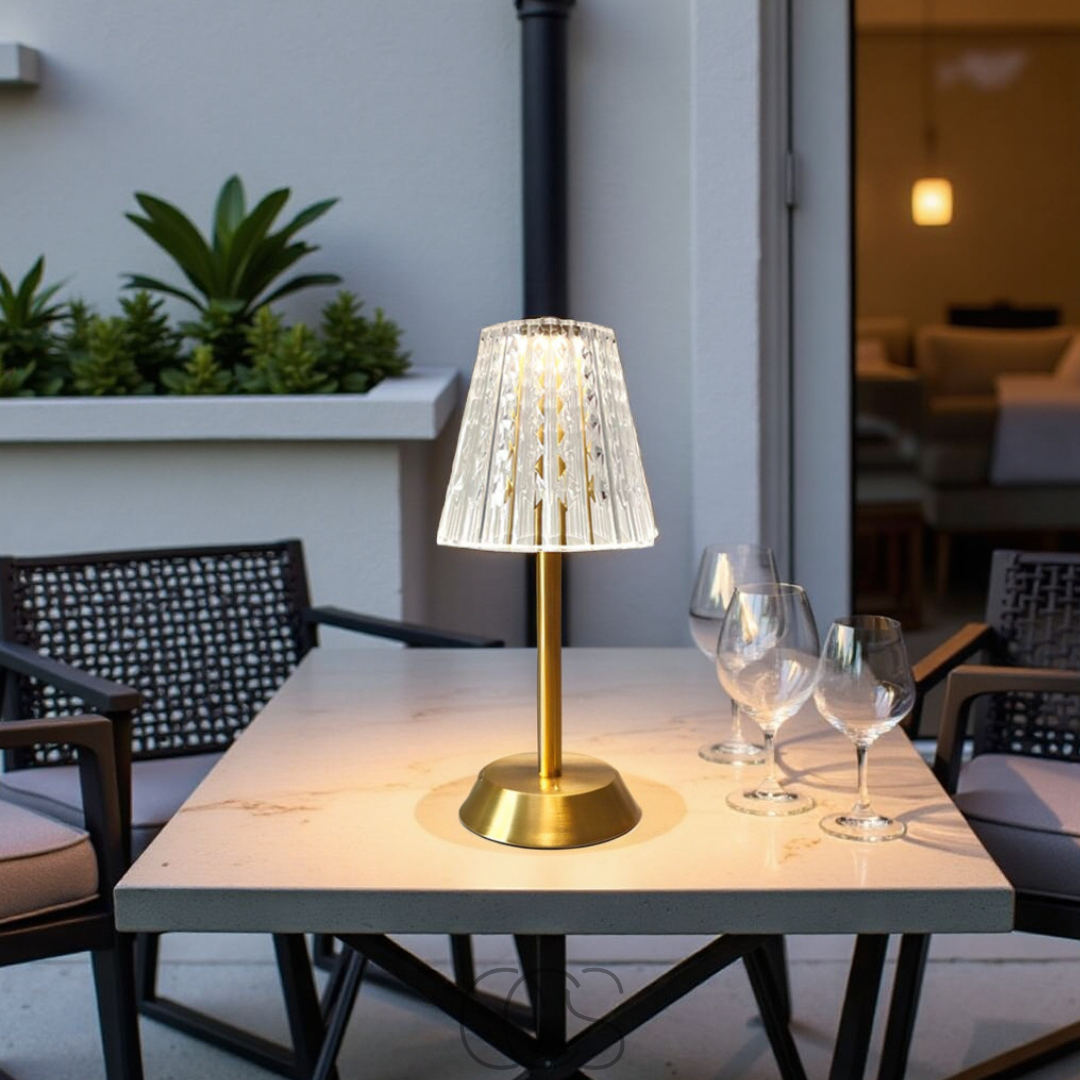 Lámpara de ambiente de cristal LED - luz lujosa, donde quieras | Orntli