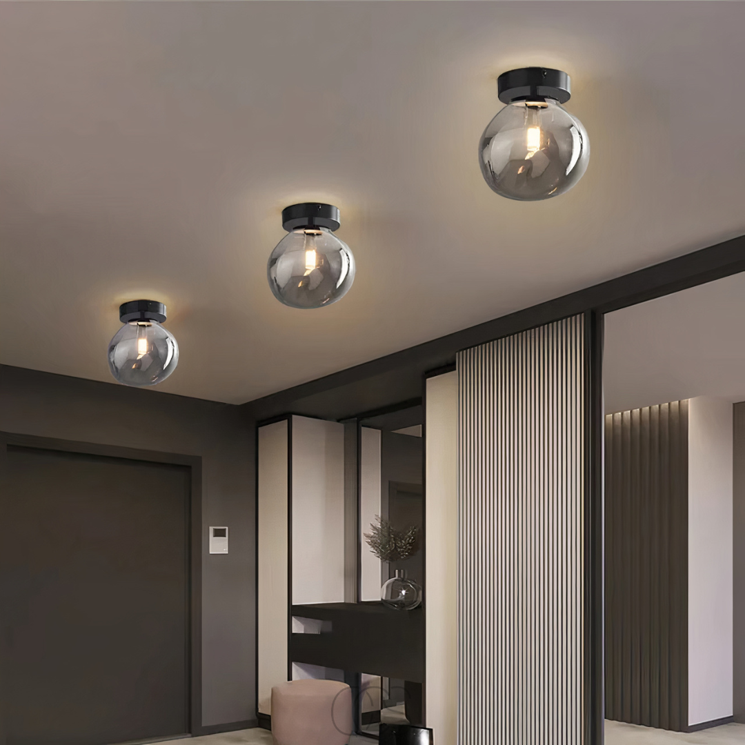 Lámpara de techo de vidrio LED - Moderna | Orntli