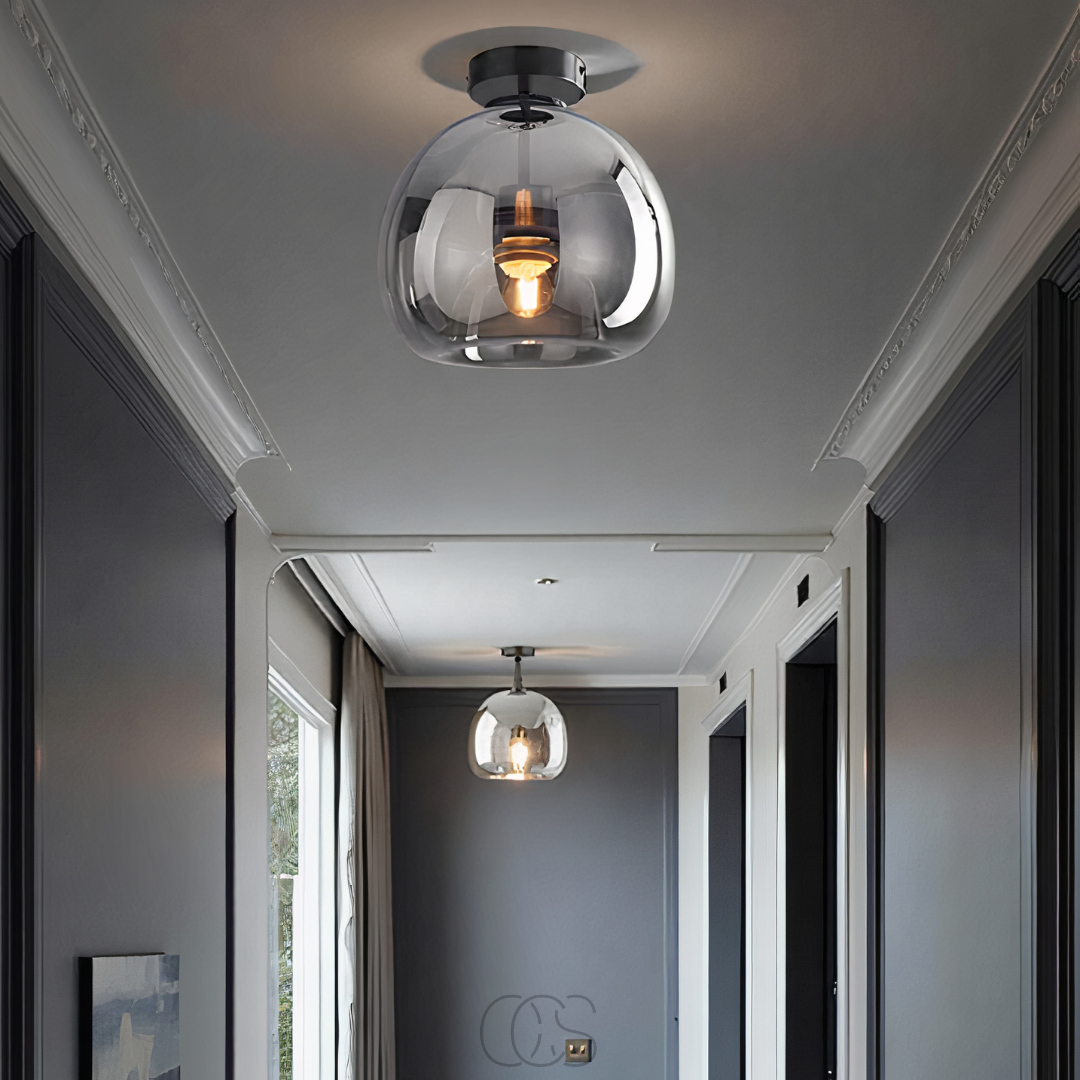 Lámpara de techo de vidrio LED - Moderna | Orntli