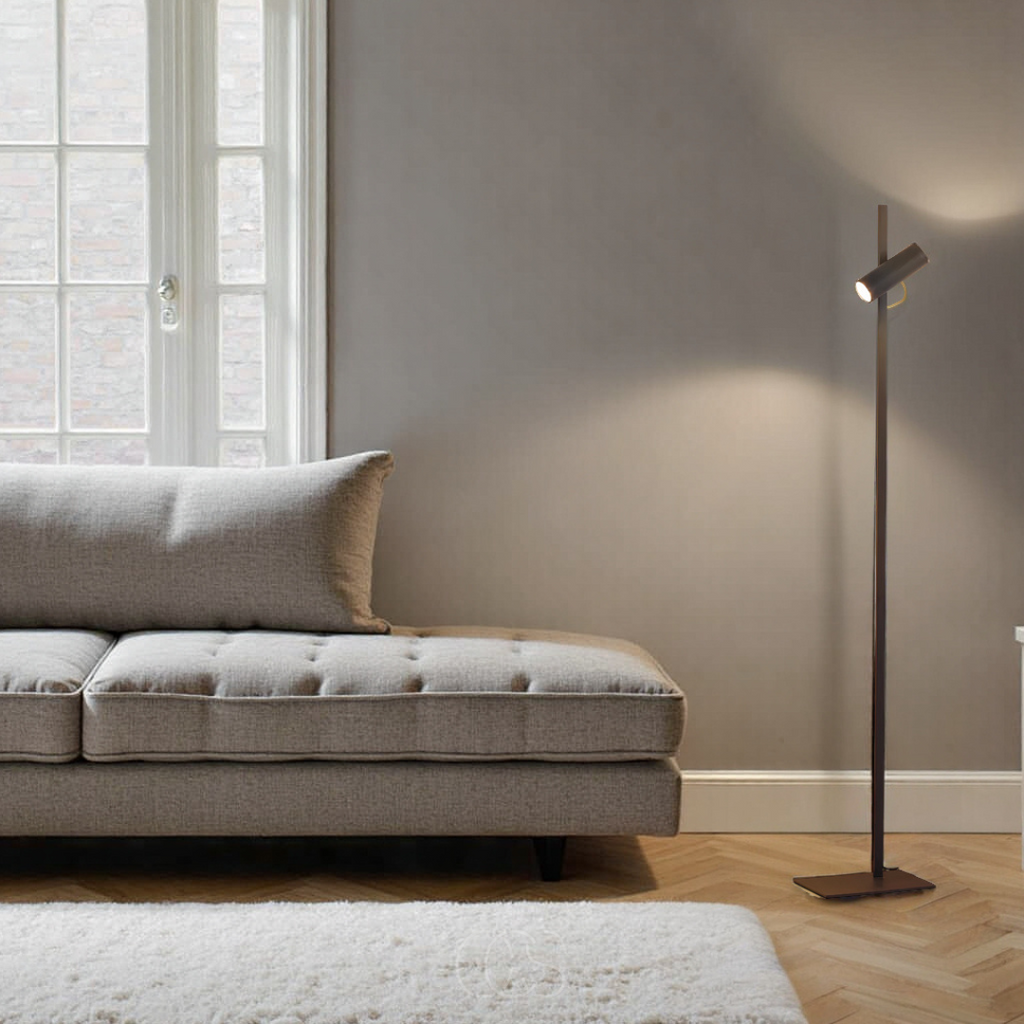 LED-Stehlampe mit Spotlicht - Leselampe | Orntli