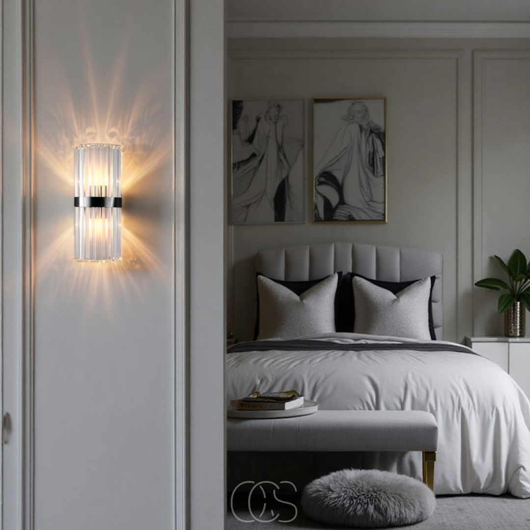 Luxury Crystal Wall Lamp - Stainless Steel & Crystal | Orntli