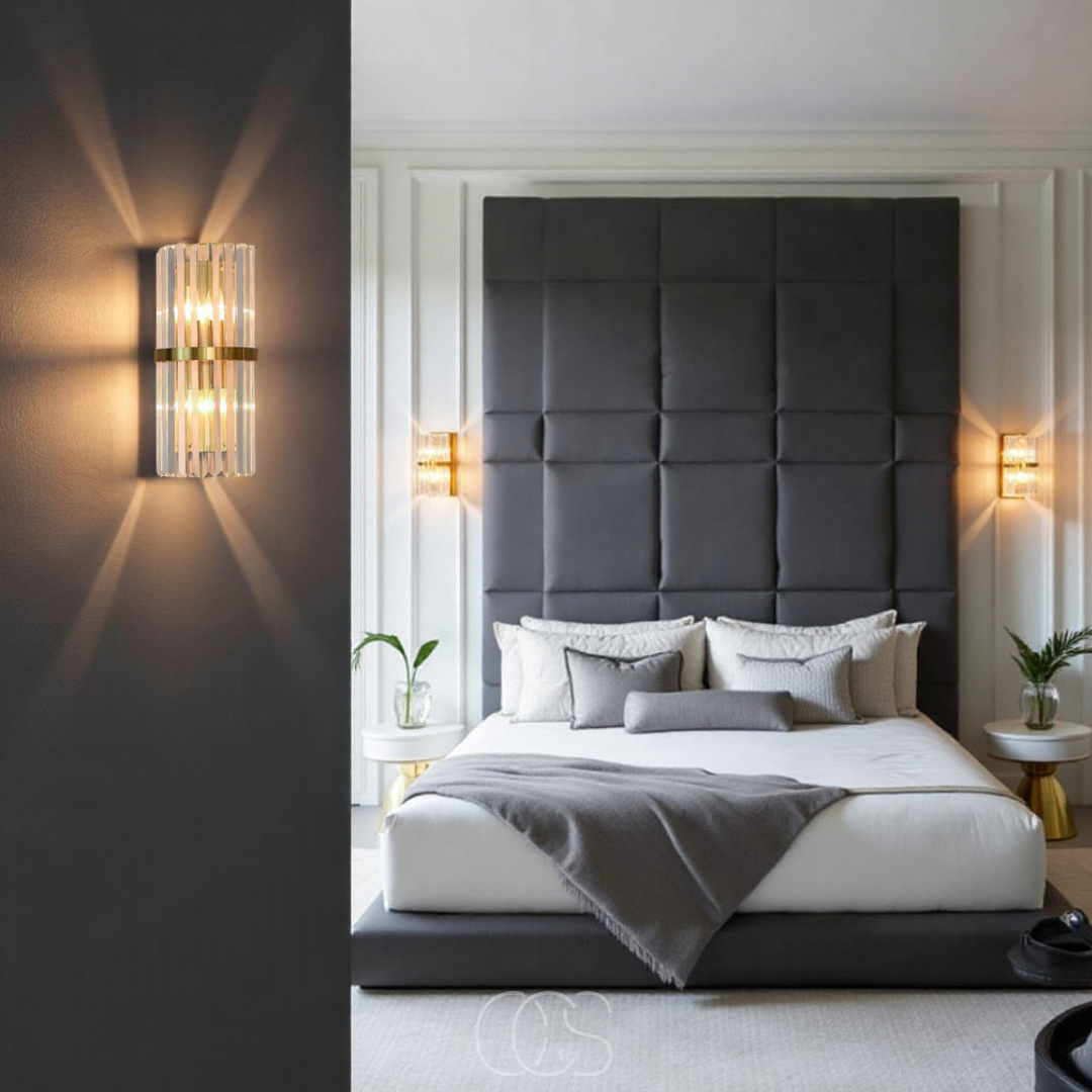 Luxury Crystal Wall Lamp - Stainless Steel & Crystal | Orntli